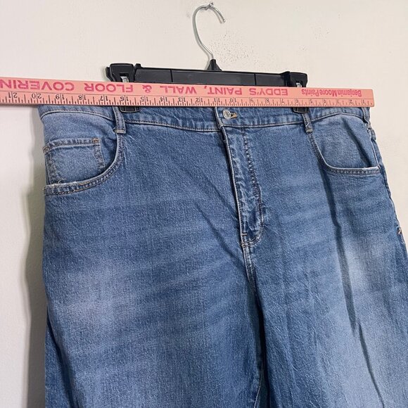 Anthropologie Pilcro Jeans Women 18W Plus Blue Relaxed Fit Tapered Leg T6 - Picture 8 of 11